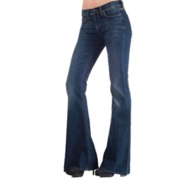 Genetic Denim Mid-Rise Bell Bottom Jeans Size 25 - The Fever Style 100% Cotton V - Picture 1 of 12